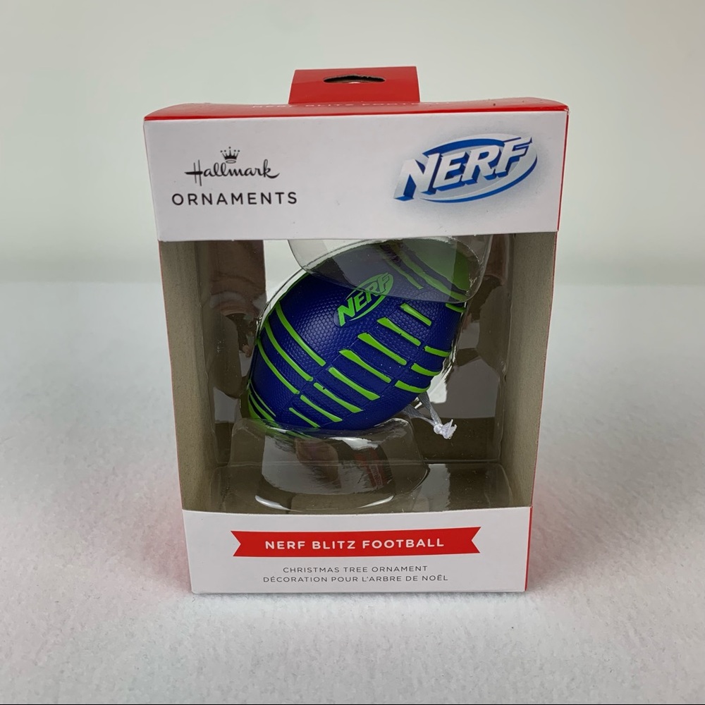 Nerf Blitz Football Halmark Christmas Tree Ornament Holiday Hanging Ball New
